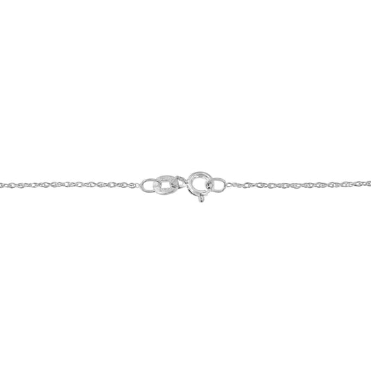 Collar con colgante de cruz abierta enmarcada con diamantes de 1/3 Cttw de plata de ley .925 de 18" (color J-K, claridad I2-I3)