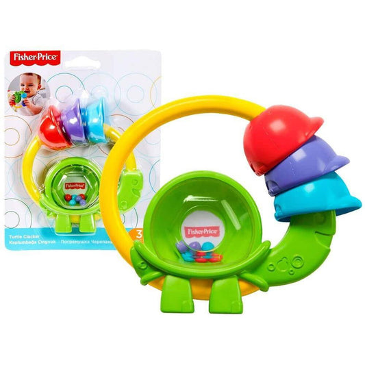 Fisher Price, Turtle Clacker, Rattles With Teething Toy 2-In-1 , Unisex, 3+ months - view 2