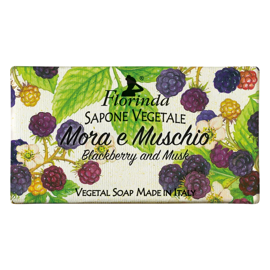 Florinda, Blackberry & Musk, Vegan, Hydrating, Scented Soap Bar, Body, 100 g