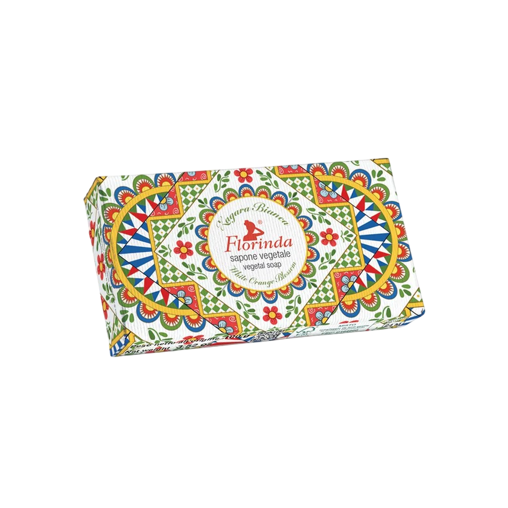 Florinda, White Orange Blossom, Vegan, Hydrating, Scented Soap Bar, Body, 100 g