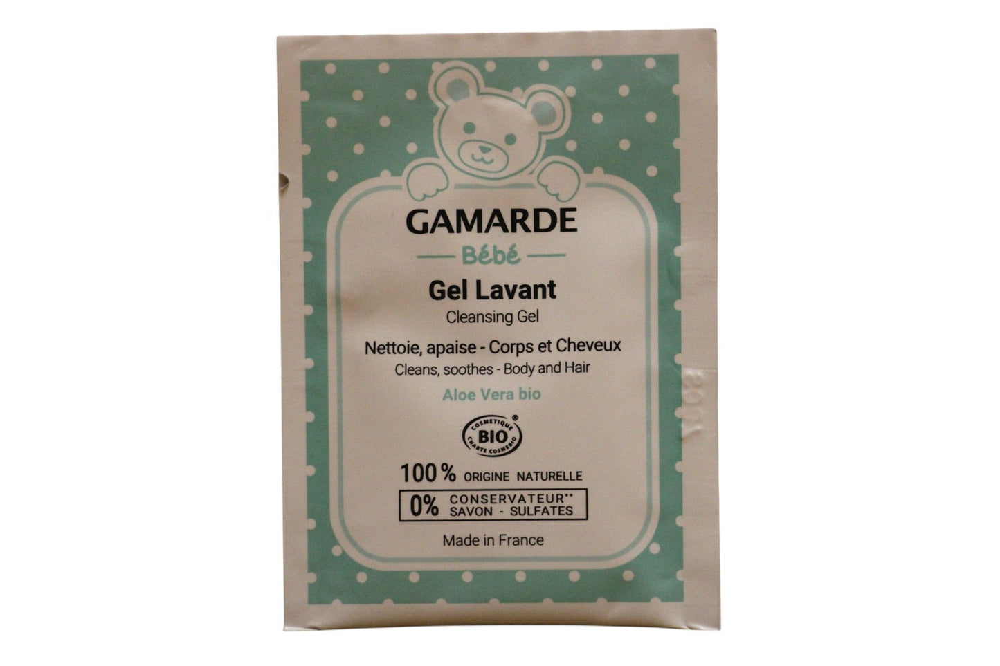 Gamarde, Baby, Bio, Cleansing, Body Gel, 3 ml *Sample