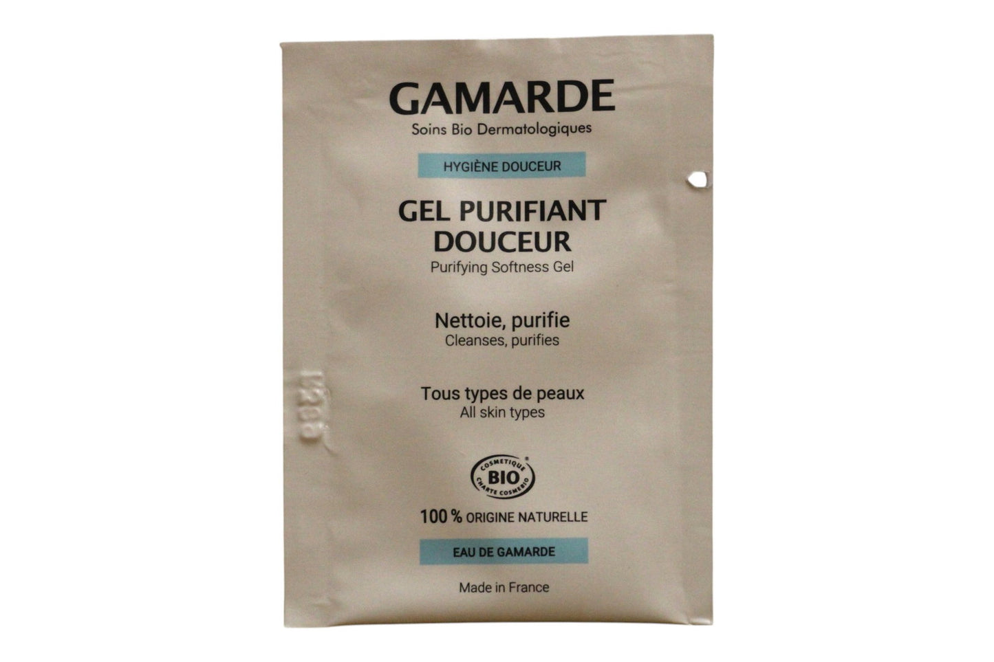 Gamarde, Gamarde, Bio, Purifying, Cleansing Gel, Face, 3 ml *Sample