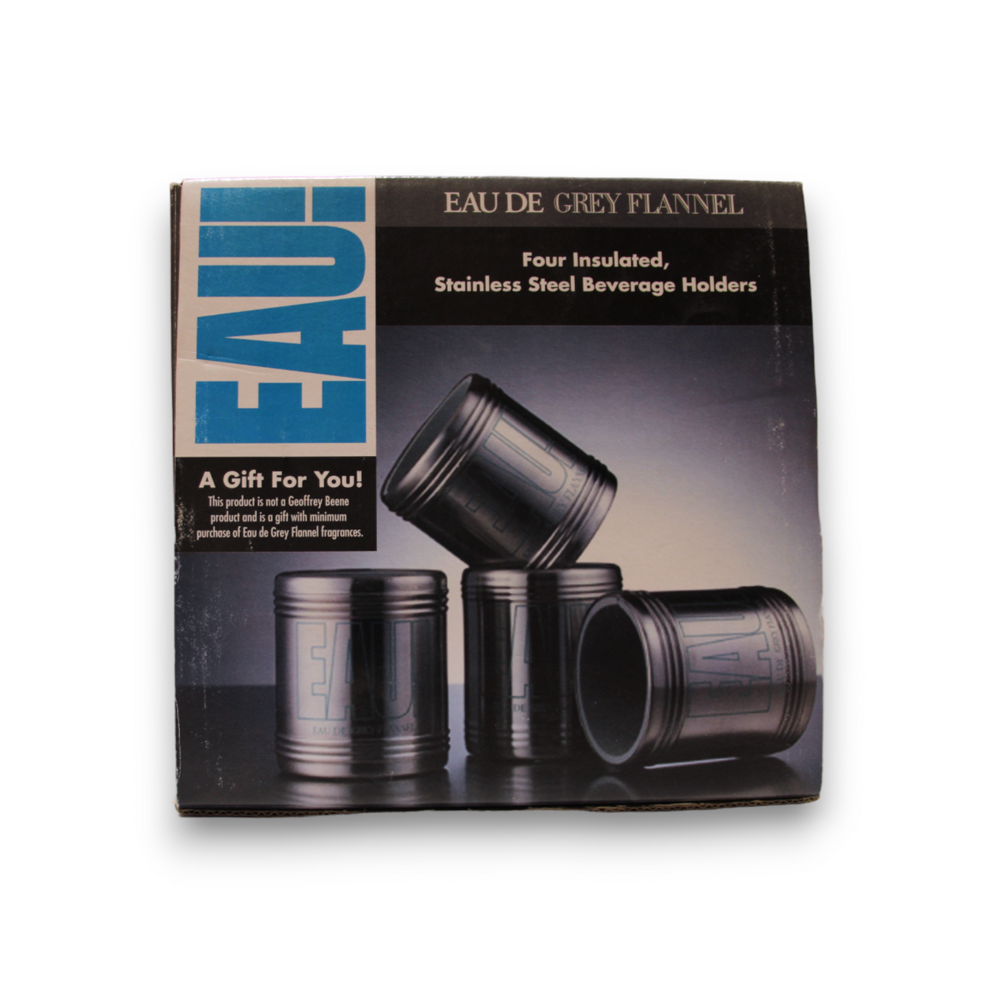 Set, Geoffrey Beene, Eau de Grey Flannel, Metal Cup Holder, Grey, 4 pcs - view 3