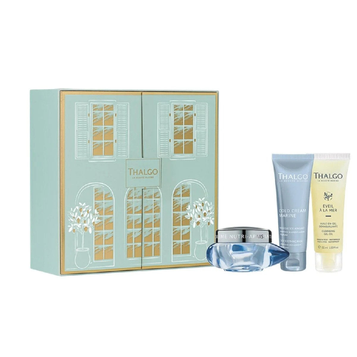 Gift Box Set Thalgo: Eveil à la Mer, Cleanser, Cleansing Gel, For Face, 50 ml + Cold Cream Marine, Soothing