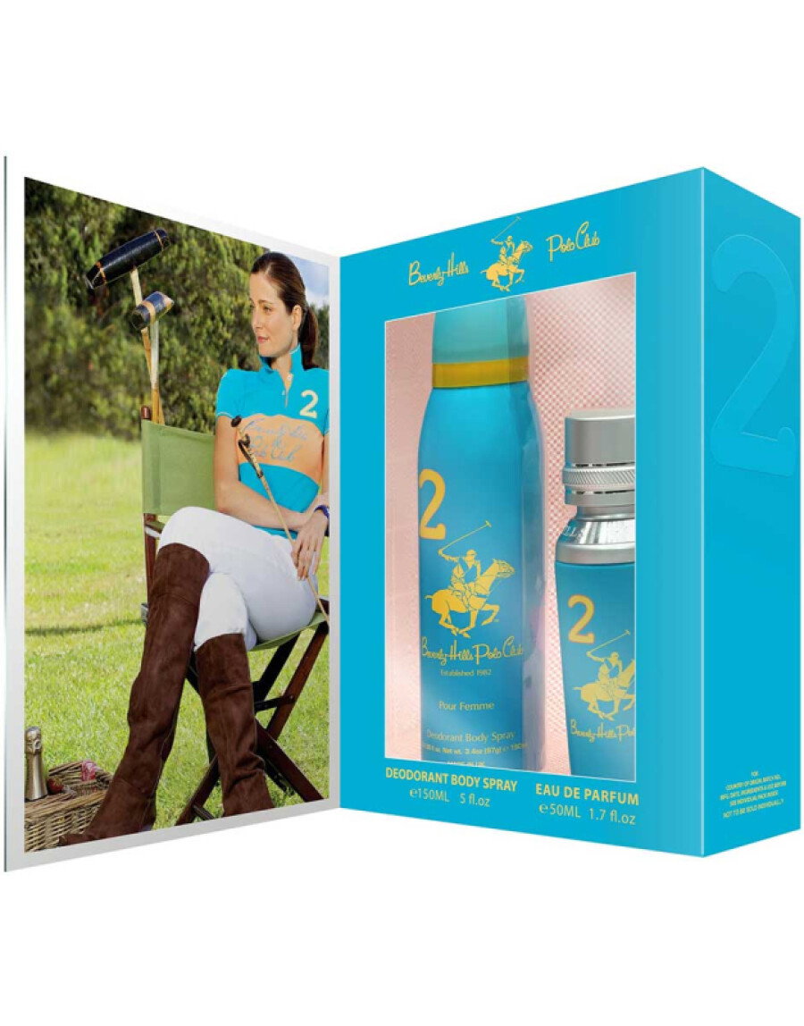 Gift Set Beverly Hills Polo Club: 1982 - Sport 2, Eau De Parfum, For Women, 50 ml + 1982 - Sport 2