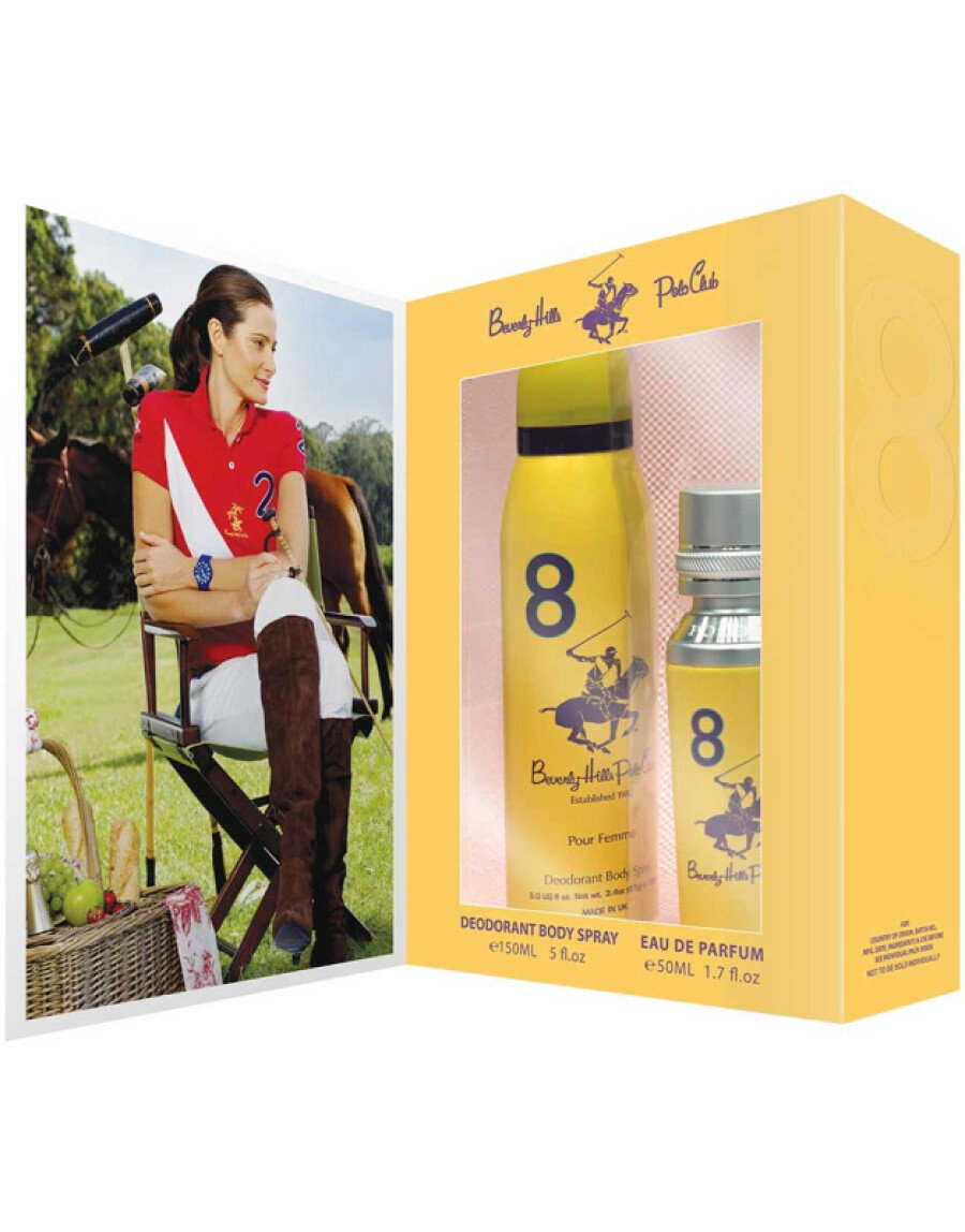 Gift Set Beverly Hills Polo Club: 1982 - Sport 8, Eau De Parfum, For Women, 50 ml + 1982 - Sport 8