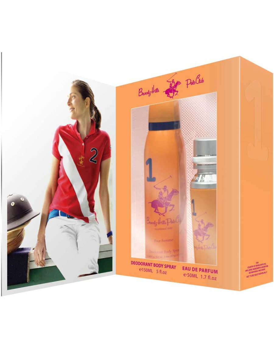 Gift Set Beverly Hills Polo Club: 1982 - Sport 1, Eau De Parfum, For Women, 50 ml + 1982 - Sport 1