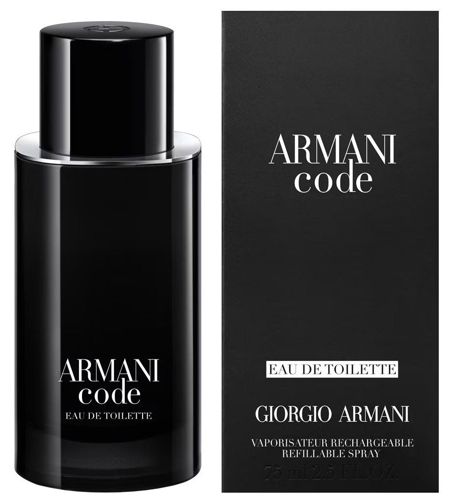 Giorgio Armani, Code, Eau De Toilette, For Men, Refillable, 75 ml