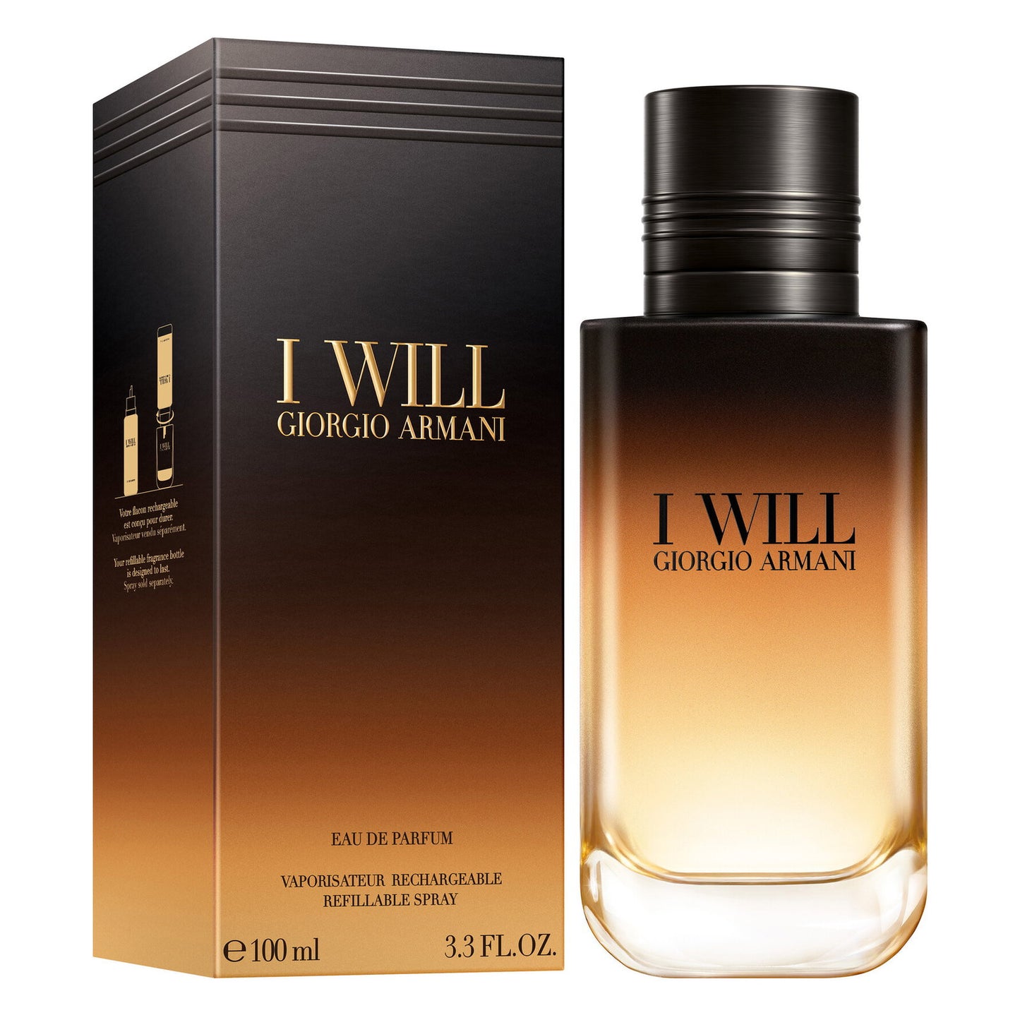 Giorgio Armani, I Will, Eau De Parfum, For Men, Refillable, 100 ml
