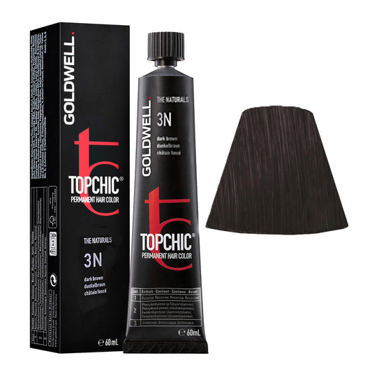 Goldwell, TopChic, Permanent Hair Dye, 03N Dark Brown, 60 ml