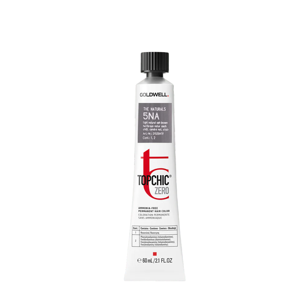 Goldwell, TopChic Zero, Permanent Hair Dye, 5NA Light Natural Ash Brown, 60 ml