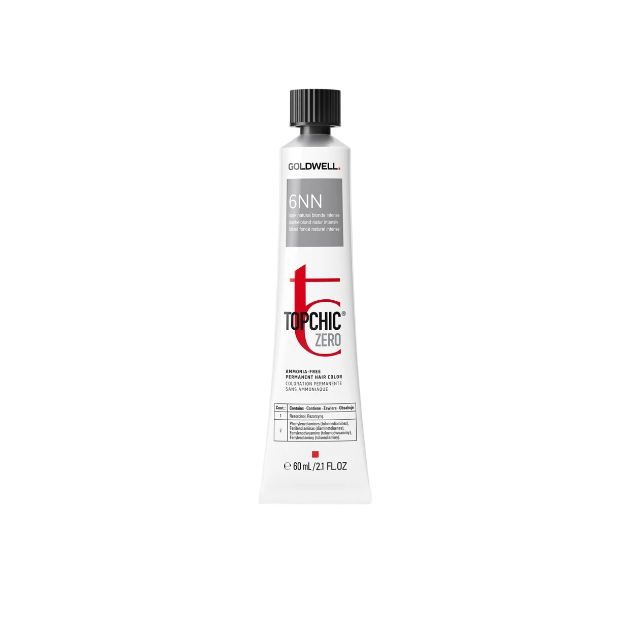 Goldwell, TopChic Zero, Permanent Hair Dye, 6NN Dark Natural Blonde, 60 ml