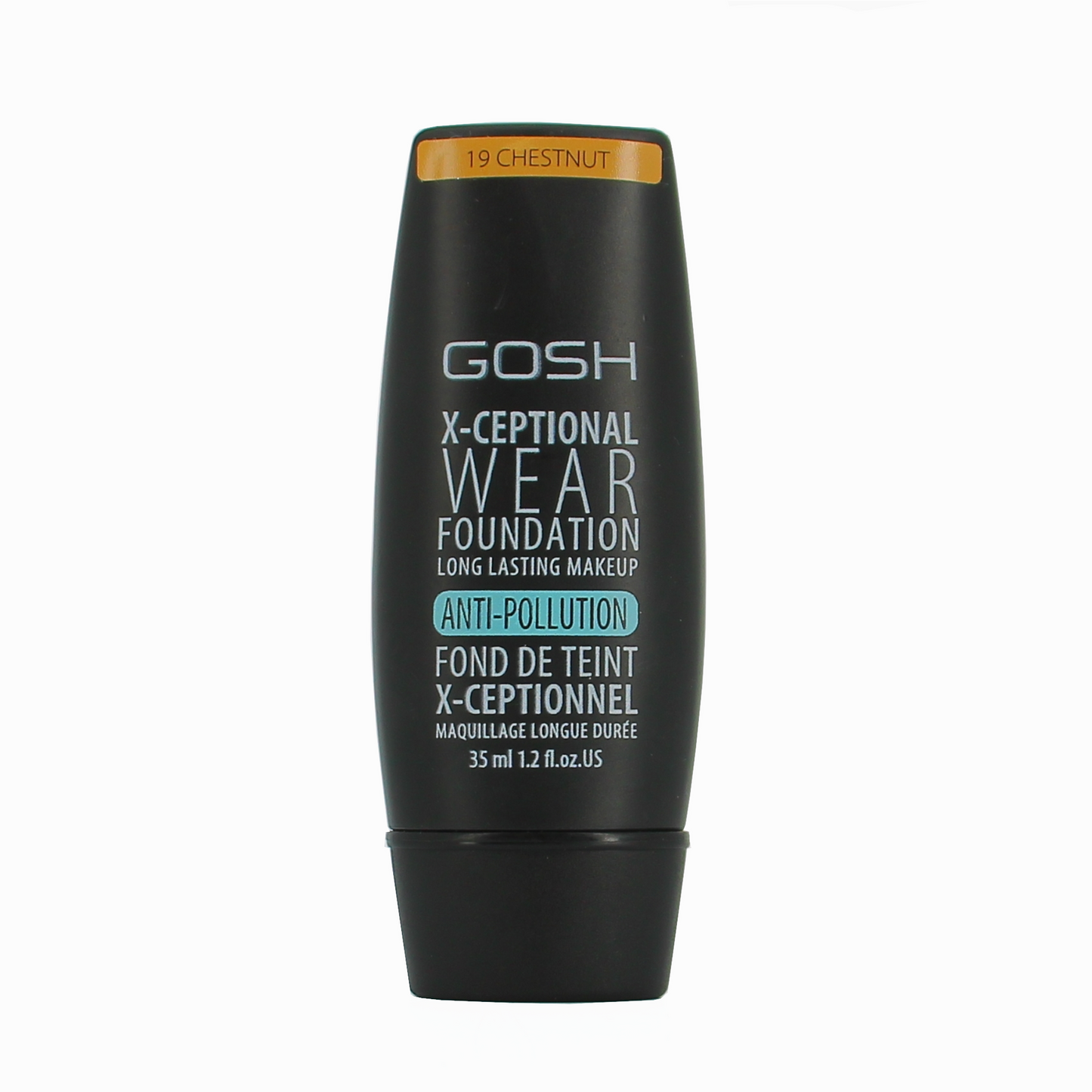 Gosh, X-Ceptional Wear, Vitamin E, Long Lasting, Cream Foundation, 19, Chestnut, 30 ml