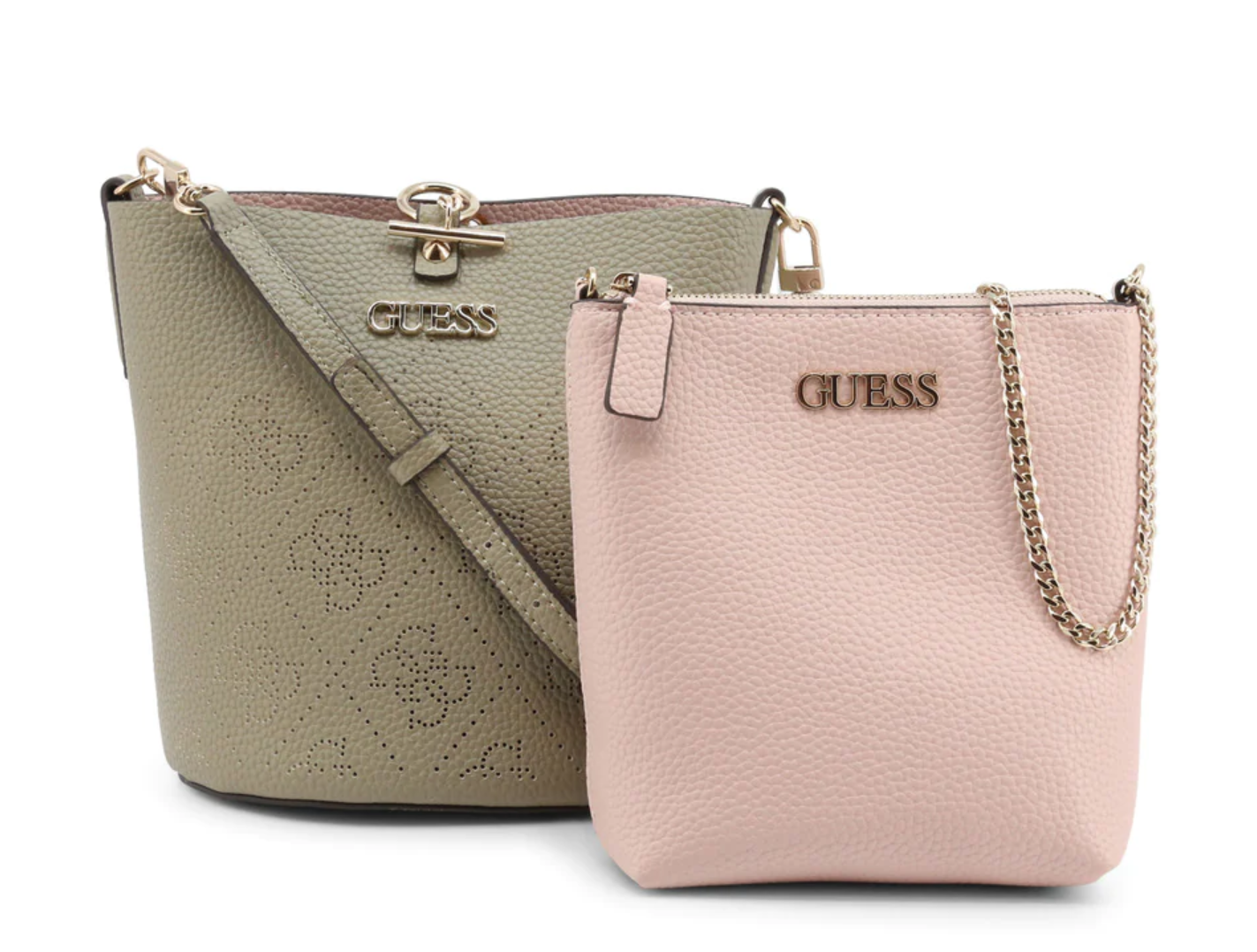 Guess, Amara, Polyester, Textile Handbag, 4G Logo, Green, HWSG8493010, 22 x 20.5 x 14 cm