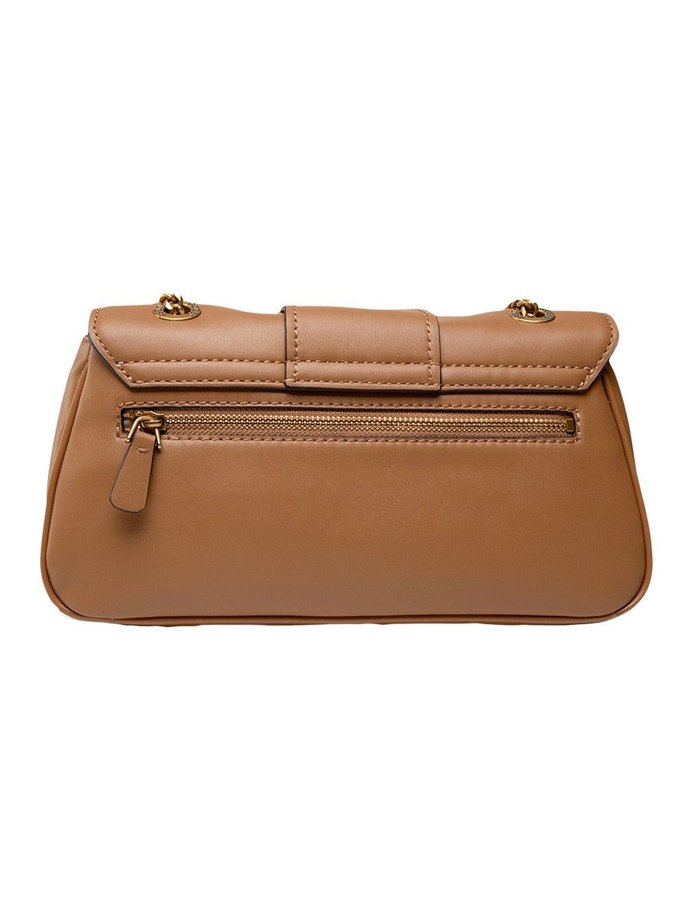 Guess, Greta, Polyurethane, Textile Crossbody Bag, Cognac, hwvb81 29210, 16 x 29 x 5.3 cm, For Women