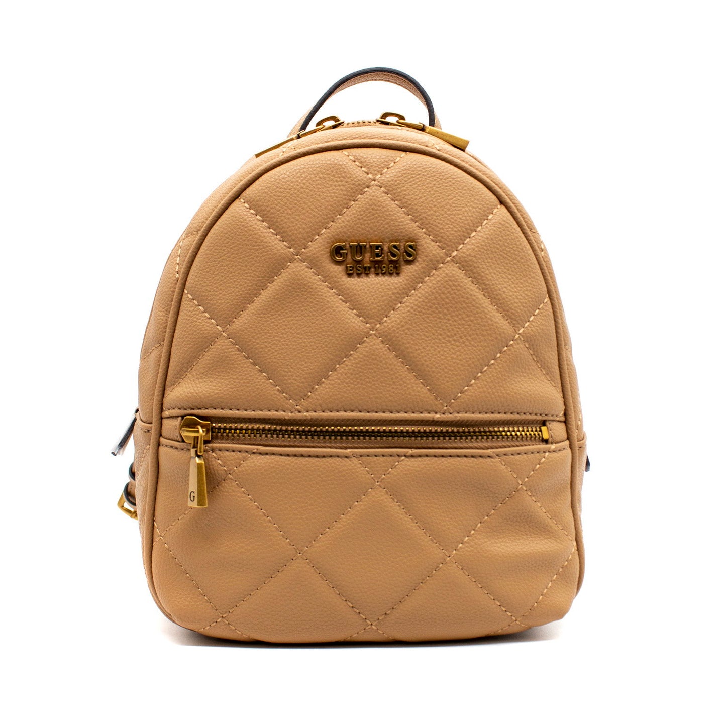 Guess, Abey, Synthetic Leather, Textile Backpack, Beige, HWQB8558320, For Women