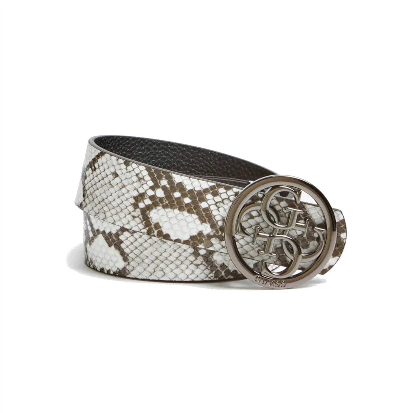 Guess, Kirby Not Adjust & Rev, Double-Sided Model, Textile Belt, Snake Pattern, For Women, Size M