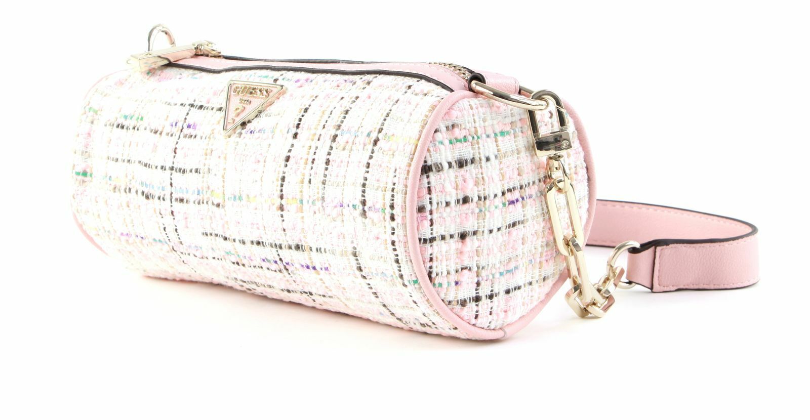 Guess, Manhattan, Polyester, Shoulder Bag, Textile Crossbody Bag, Pink Tweed, For Women - view 2