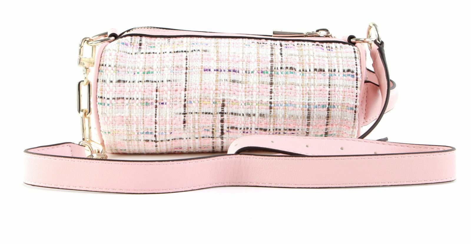 Guess, Manhattan, Polyester, Shoulder Bag, Textile Crossbody Bag, Pink Tweed, For Women - view 3