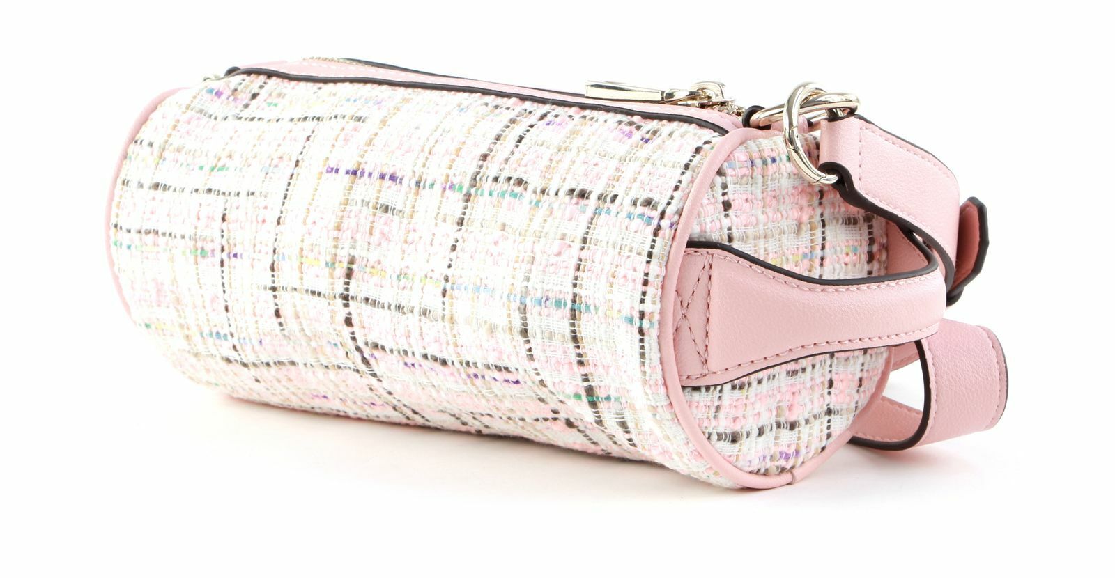 Guess, Manhattan, Polyester, Shoulder Bag, Textile Crossbody Bag, Pink Tweed, For Women - view 4
