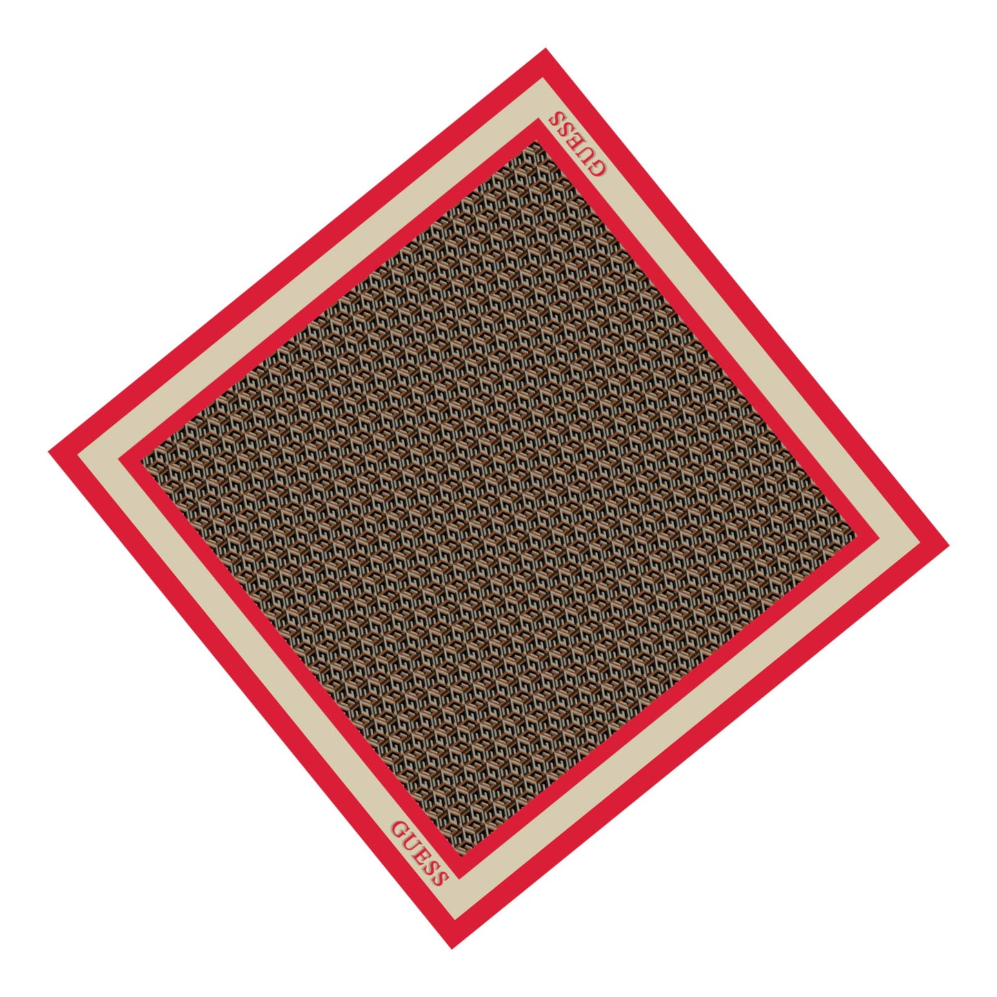 Guess, Silvana, Textile Scarf, Red, 90 x 90, For Women