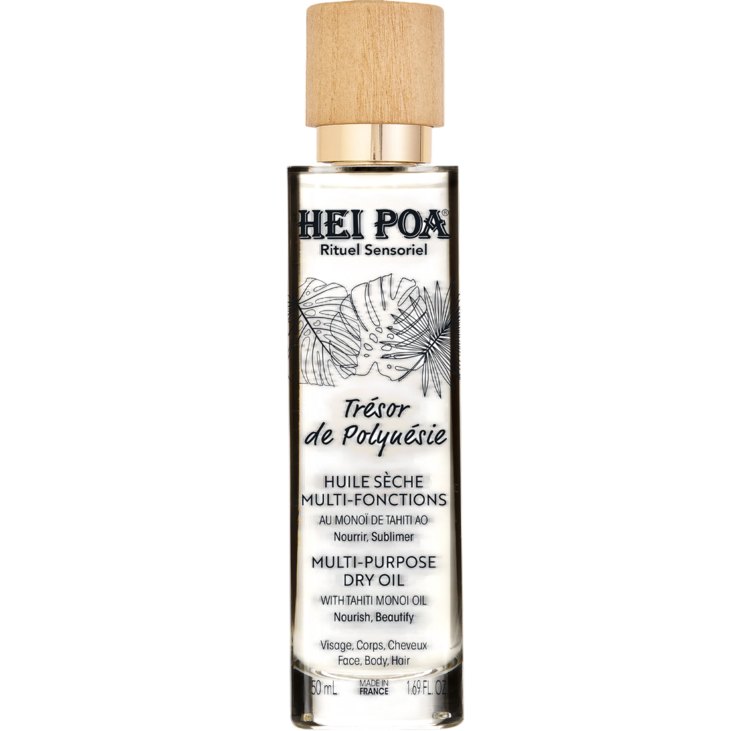 Hei Poa, Tresor De Polynesie, Monoi Oil, Nourishing, Dry Body Oil, 50 ml