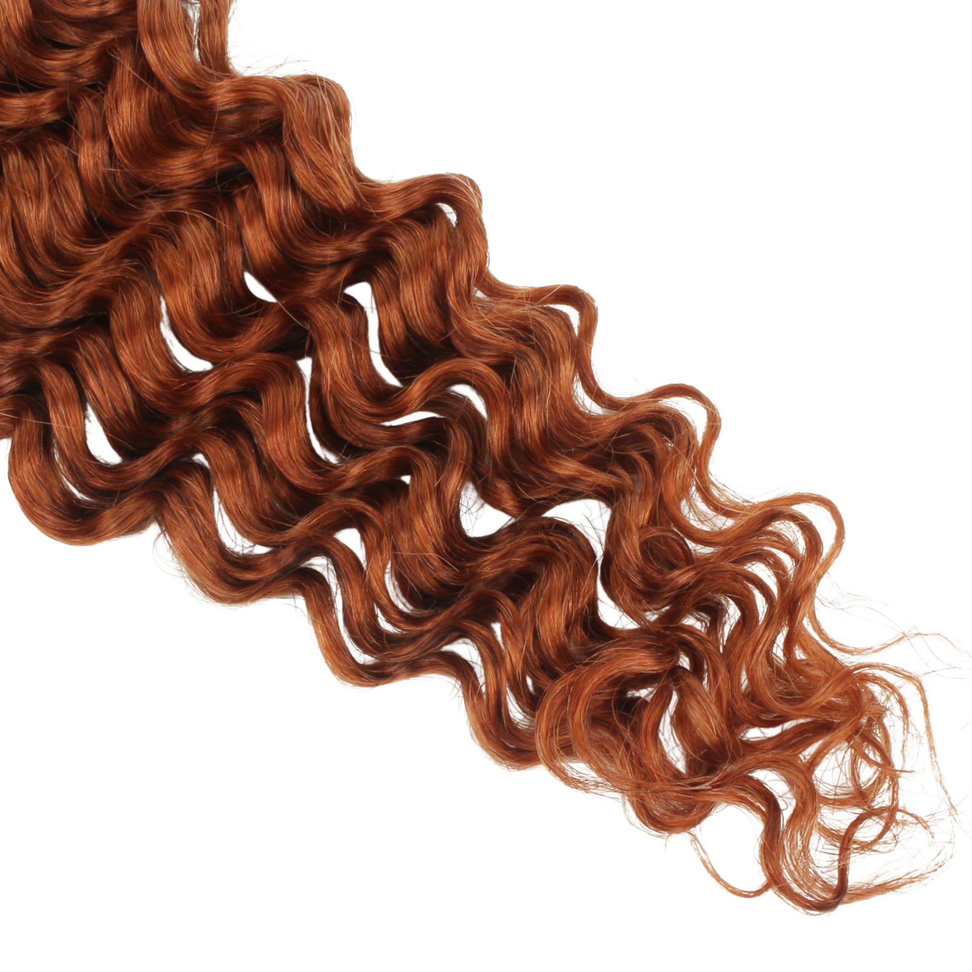Copper Deep Wave Color 350 Bulk 100% Human Braiding Hair Luxegan
