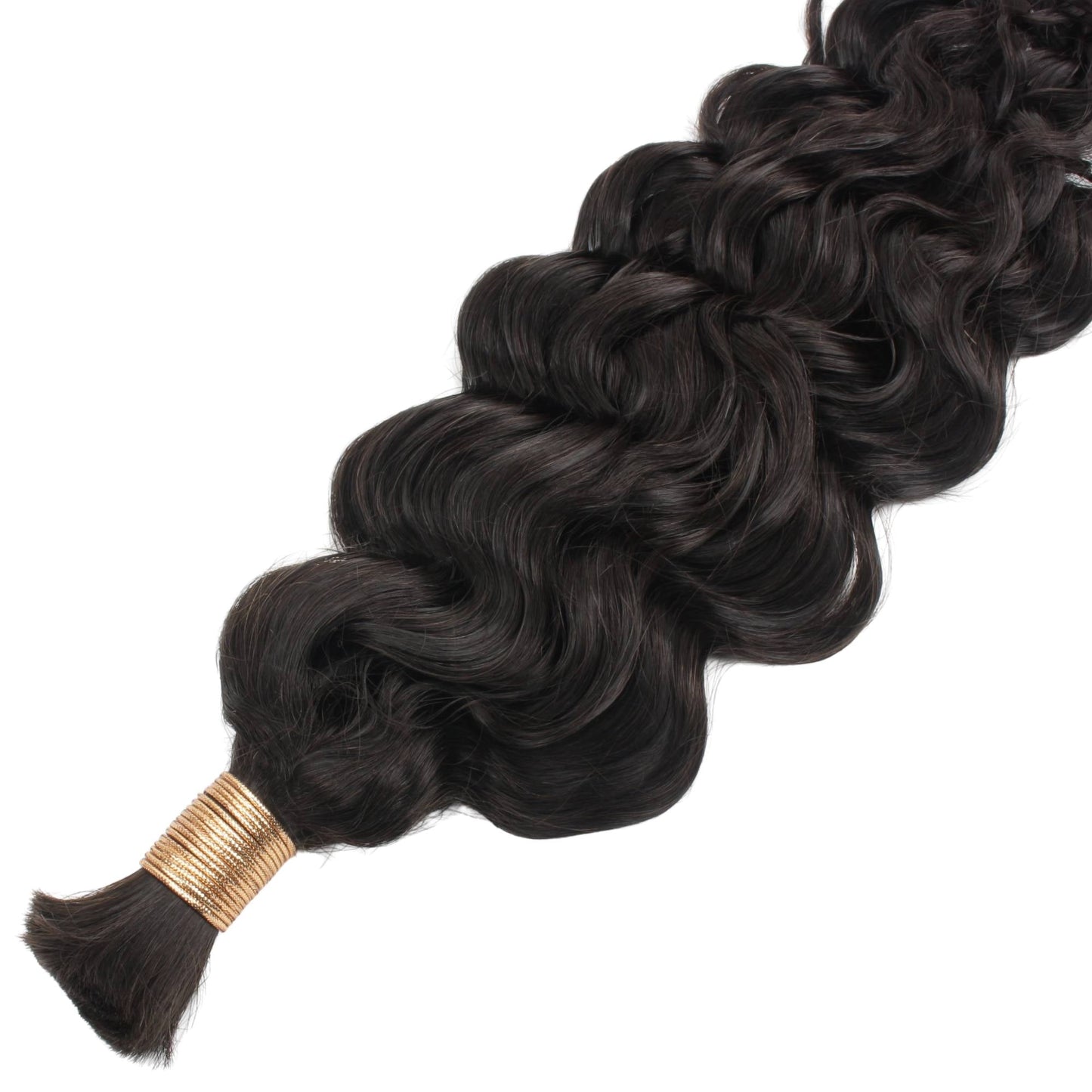 Beach Wave Bulk 100% Human Braiding Hair Luxegan