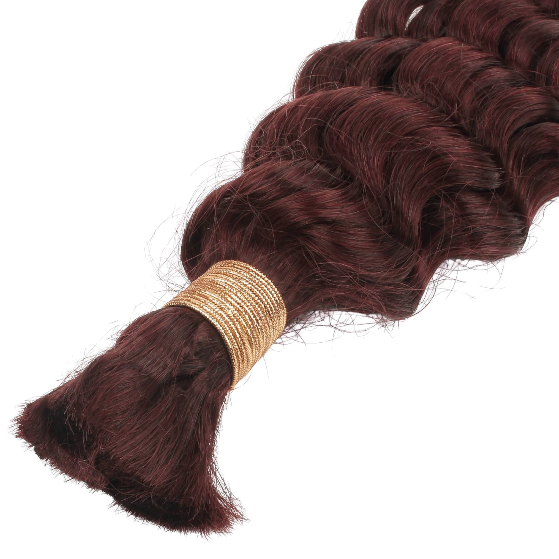 Burgundy Deep Wave Color 99J Bulk 100% Human Braiding Hair Luxegan