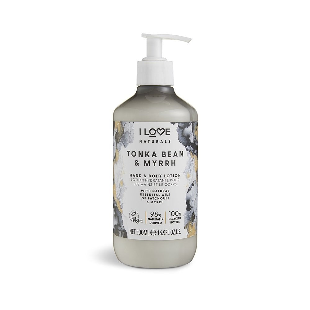 I Love, Naturals Collection, Vegan, Moisturizing & Softening, Tonka Bean & Myrrh, Lotion, For Hands & Body