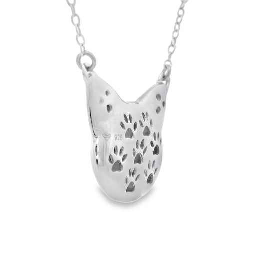Colgante de animal con diamante natural de 0,05 ct en plata de ley