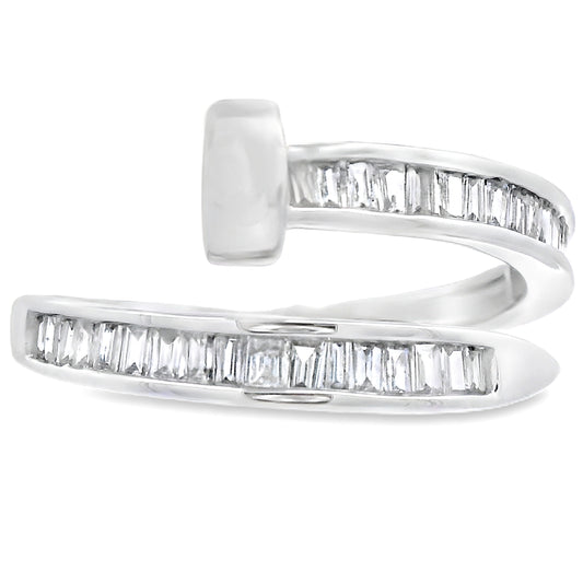 Anillo de diamante de .35 ct de oro blanco de 14 kt