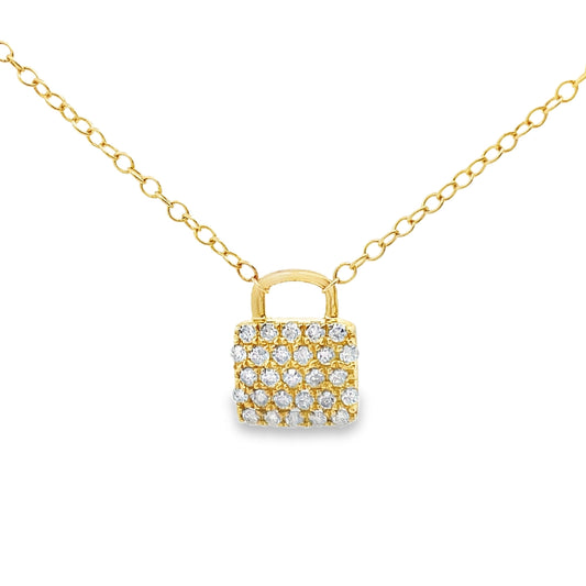 Colgantes de moda con diamante de 0,20 ct de oro amarillo de 10 kt