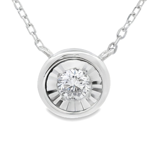 Colgante de plata de ley con diamante natural de laboratorio de 0,25 ct