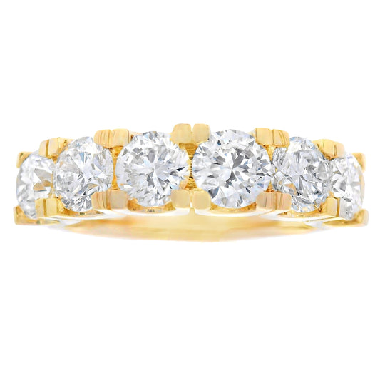 Anillo de boda con diamante de laboratorio cultivado en oro amarillo de 10 kt