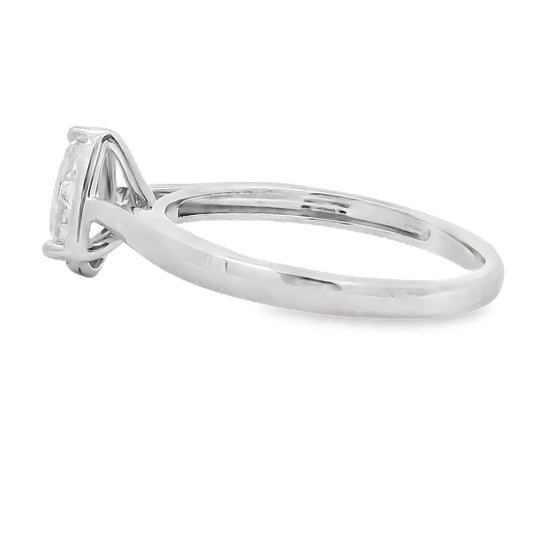 Diamante natural de laboratorio cultivado de .50ct Oro Blanco de 10KT