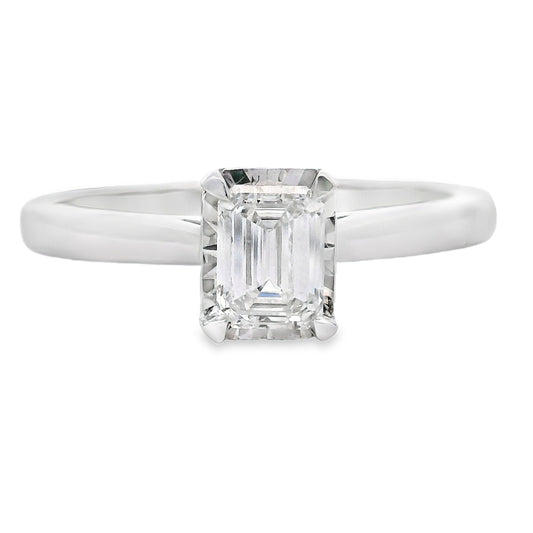 Diamante natural de laboratorio cultivado de .50ct Oro Blanco de 10KT