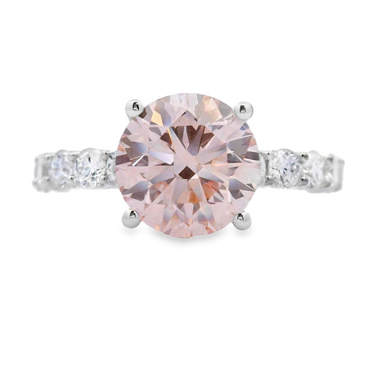 3.50ct Diamante Creado en Laboratorio Solo Anillo Oro Blanco de 14kt