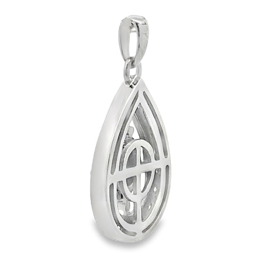 Colgantes de moda de diamante de 0,25 ct Oro blanco de 10 KT