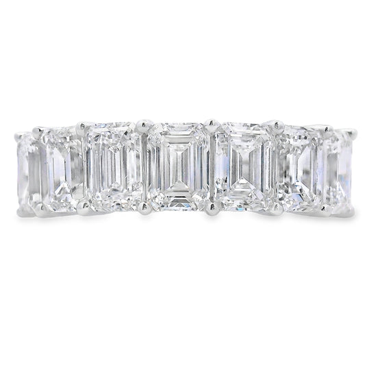 Anillos de banda de moda de diamantes cultivados en laboratorio, oro blanco de 14 K.