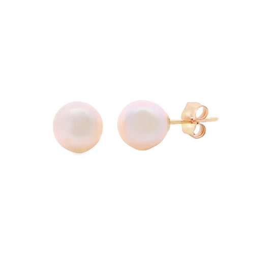 Pendientes de perlas cultivadas en oro amarillo de 14K
