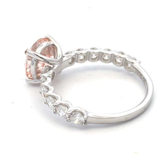 3.50ct Diamante Creado en Laboratorio Solo Anillo Oro Blanco de 14kt