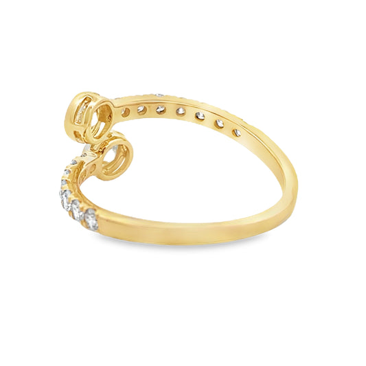 Anillo de Diamantes Creados en Laboratorio de .81ct Genuinos Oro Amarillo de 14KT