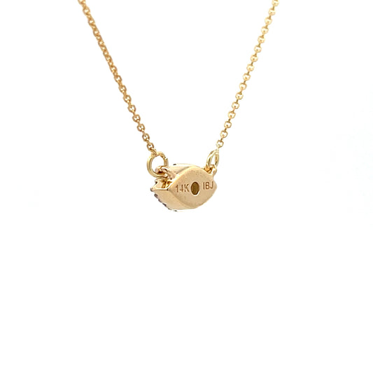 Colgantes de moda con diamantes y esmeraldas de .12 ct en oro amarillo de 14 kt