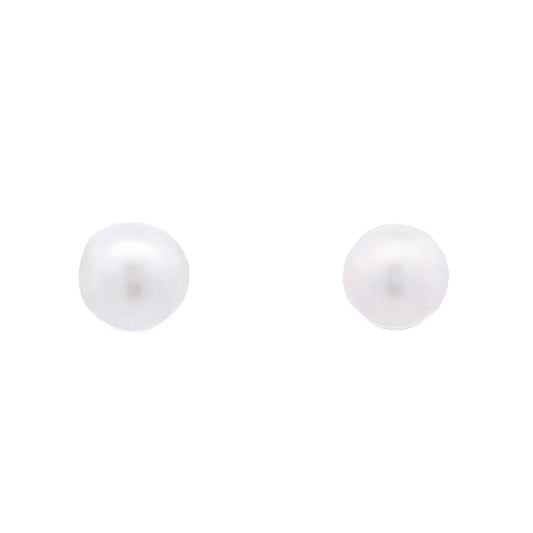 Pendientes de perlas cultivadas de agua dulce en oro blanco de 10 kt