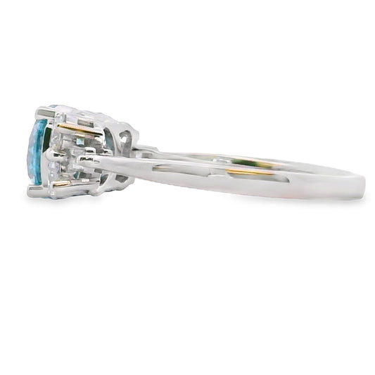 1,85 qt Diamante cultivado en laboratorio solo engarce Oro blanco de 14 KT