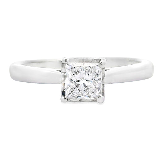 Diamante natural de laboratorio cultivado de .50ct Oro Blanco de 10KT
