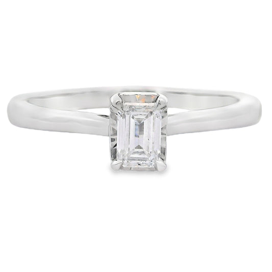 Diamante cultivado en laboratorio de 0,25 ct. Oro blanco de 10 qt.
