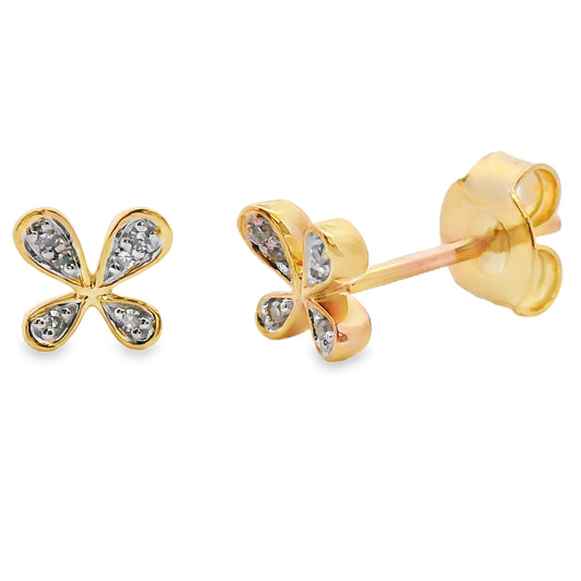 Pendientes de diamante de 0,03 ct en oro amarillo de 10 kt