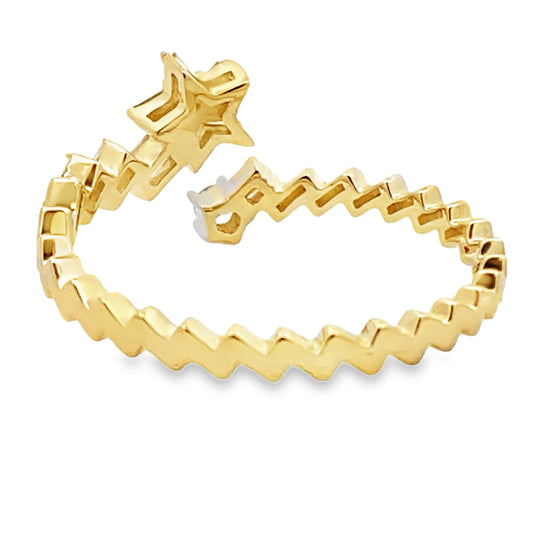 Anillo de oro amarillo de 14kt con diamante de 0,17 ct
